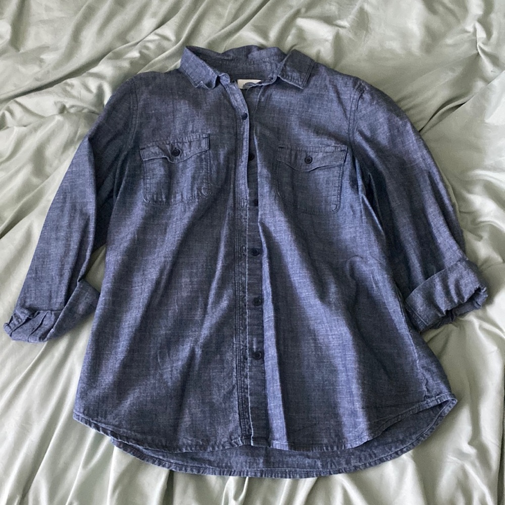 Old navy large denim button down